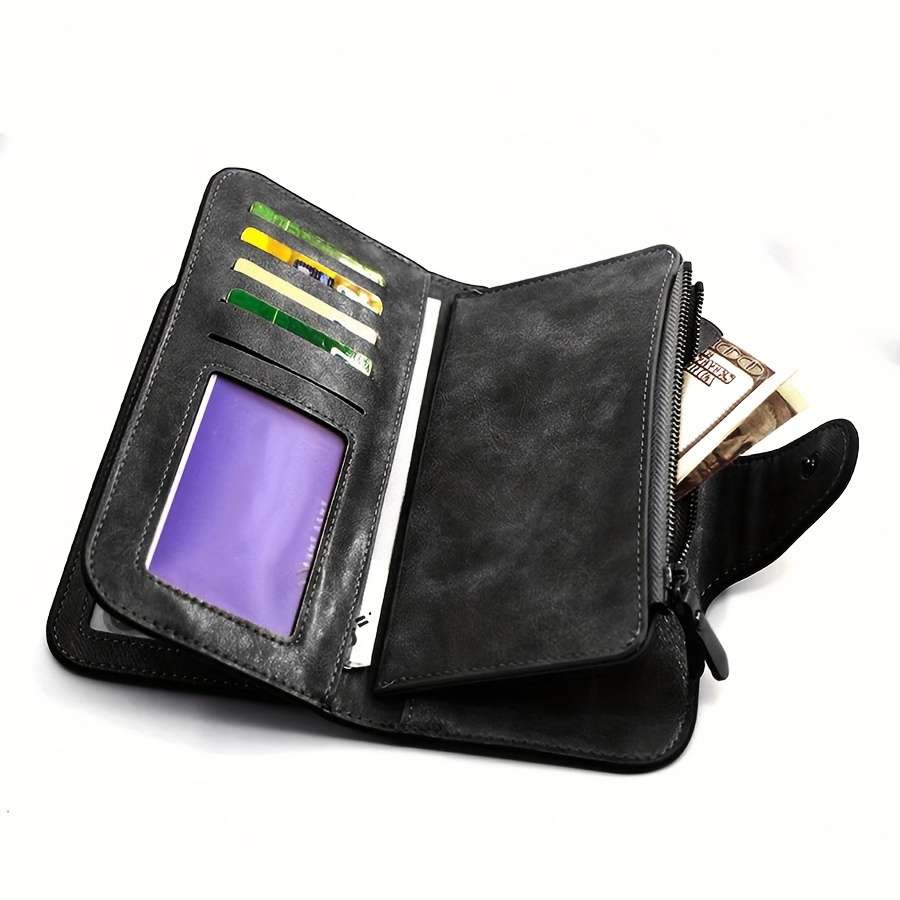 A Large Capacity Multifunctional Women'S Wallet With Multiple Card Slots A Long Three-Fold Des