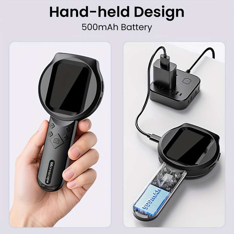 Handheld Digital Microscope Electronic Magnifier 15 Adjustable Led Lights