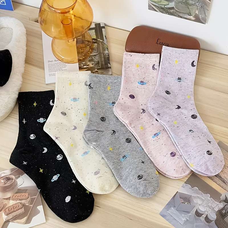 Women S Socks Color Mixed Color5 Pairs Size Onesize