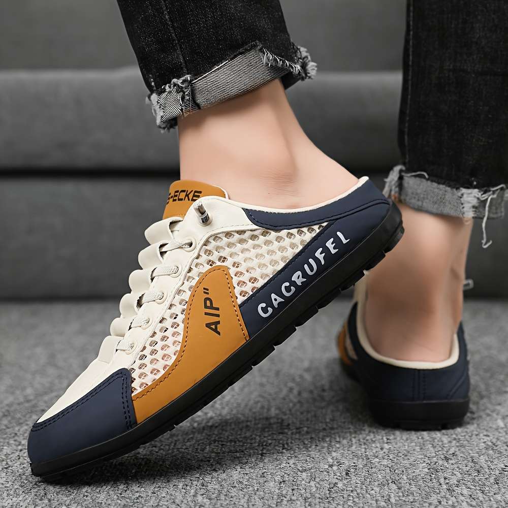 Men Slippers Summer Style Grey Size Uk 7