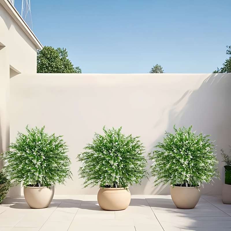Simulated Flower Quantity 2Set Lavender With Ground Spikeswhite