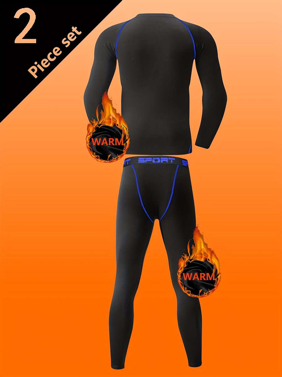 Thermal Underwear Color 2Pack Black Cloth And Black Thread Sizel