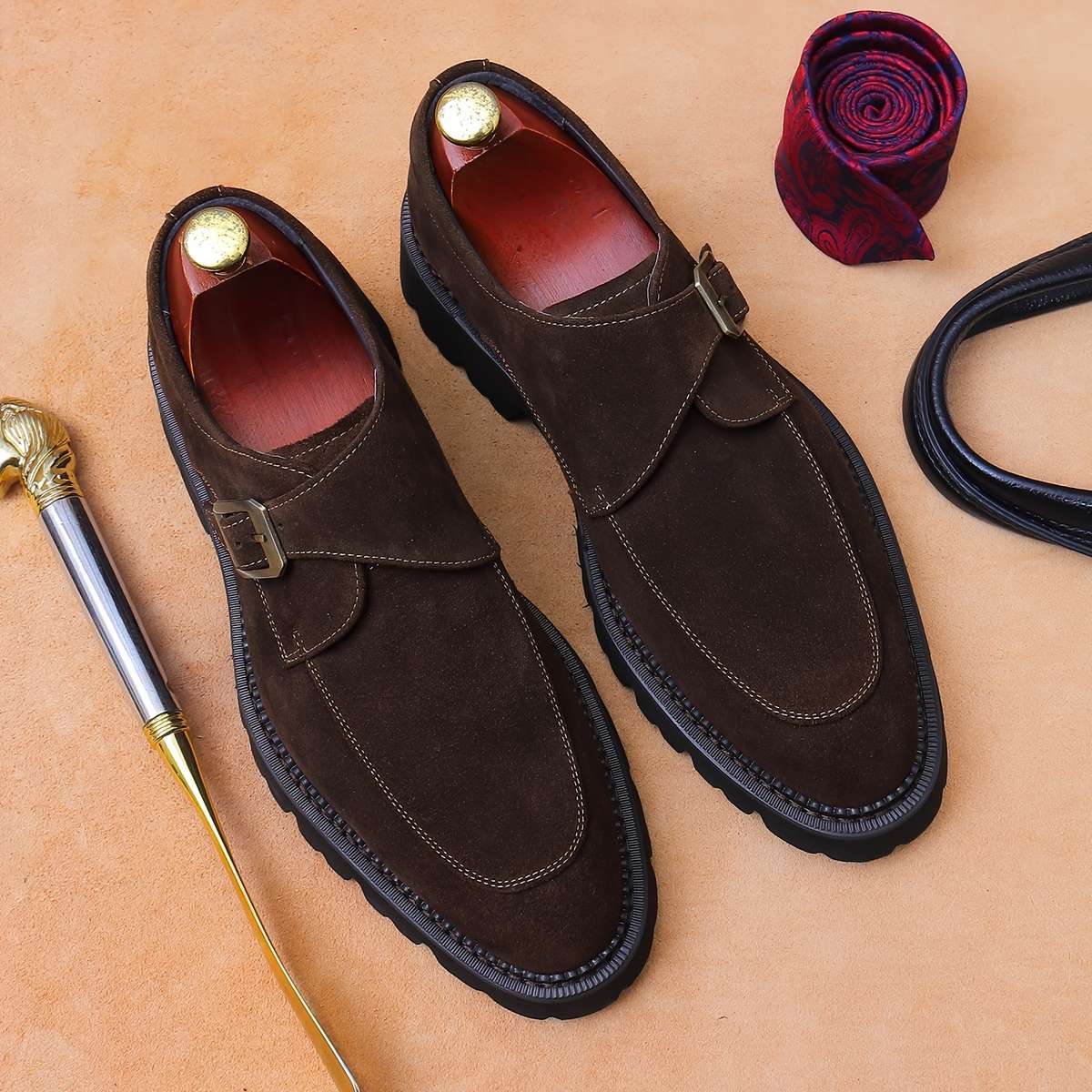 Mens Leather Shoes Color Black Sizeuk 10