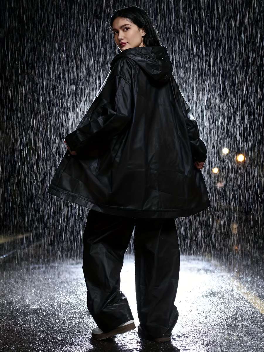 Raincoat Black Size Asian Onesize