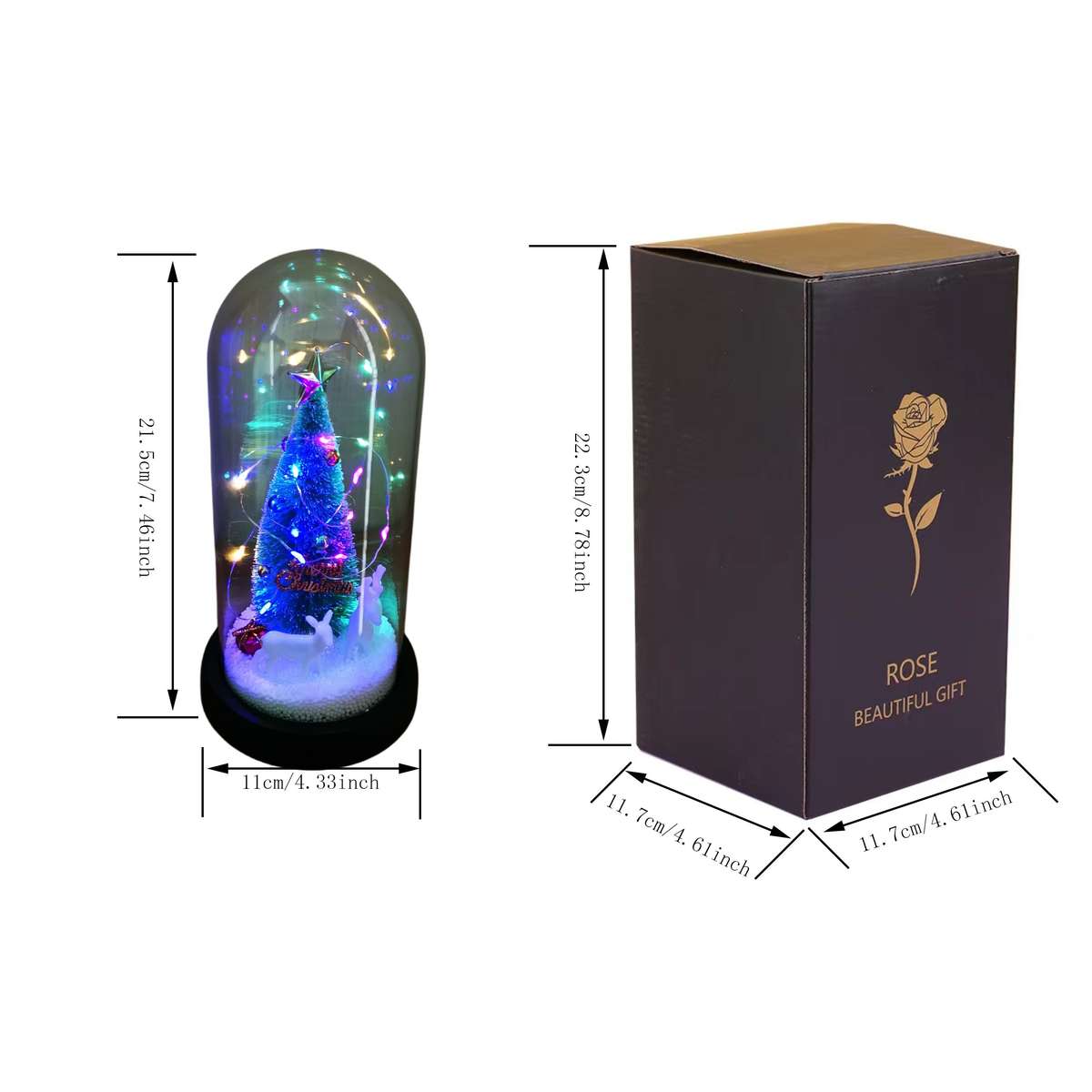 Christmas Lights Holiday Season Tree Orange Deer