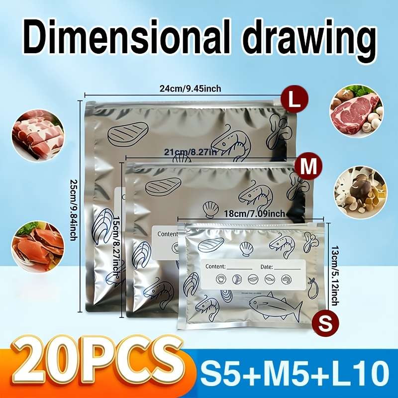 Food Storage Bags Model S5M5L1020Pcs