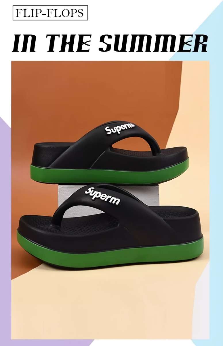 Ladies Summer Flip Flops Black Uk 6.5-7