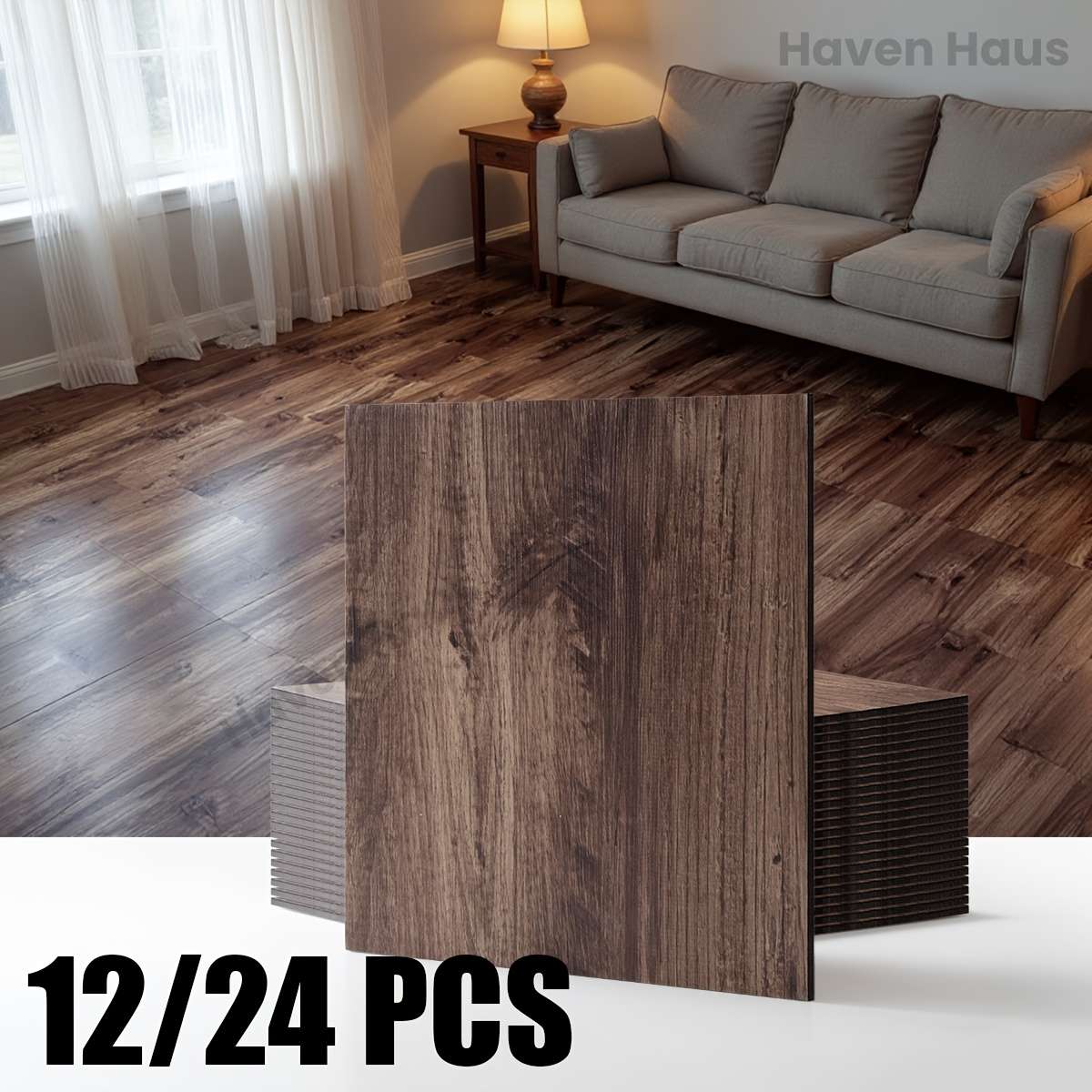 Self Adhesive Floor Stickers Sunset Cherry 12Pcs