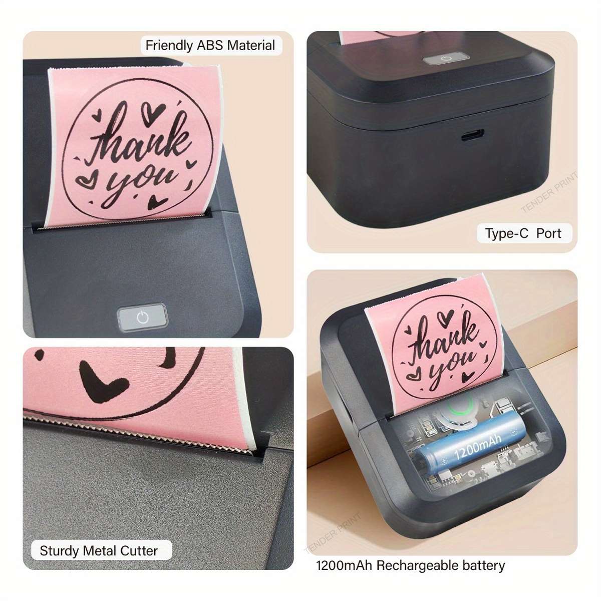 Printer Color Black 50*30Mm Label