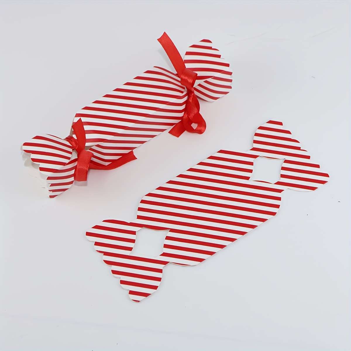 Christmas Gift Boxes Color Red Stripe Quantity 90Pcs