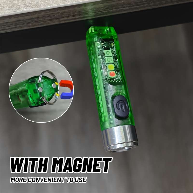 Compact 1Pc Mini Keychain Flashlight Multifunctional Handheld Torch