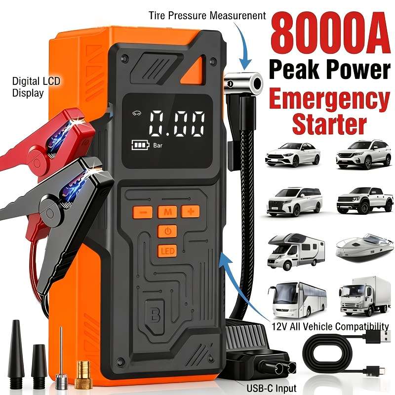 Car Accessories Items Multifunctional Air Pump Main Unit  Accessory Set