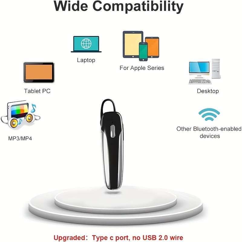 Rechargeable Wireless Earbuds Headphones Headset