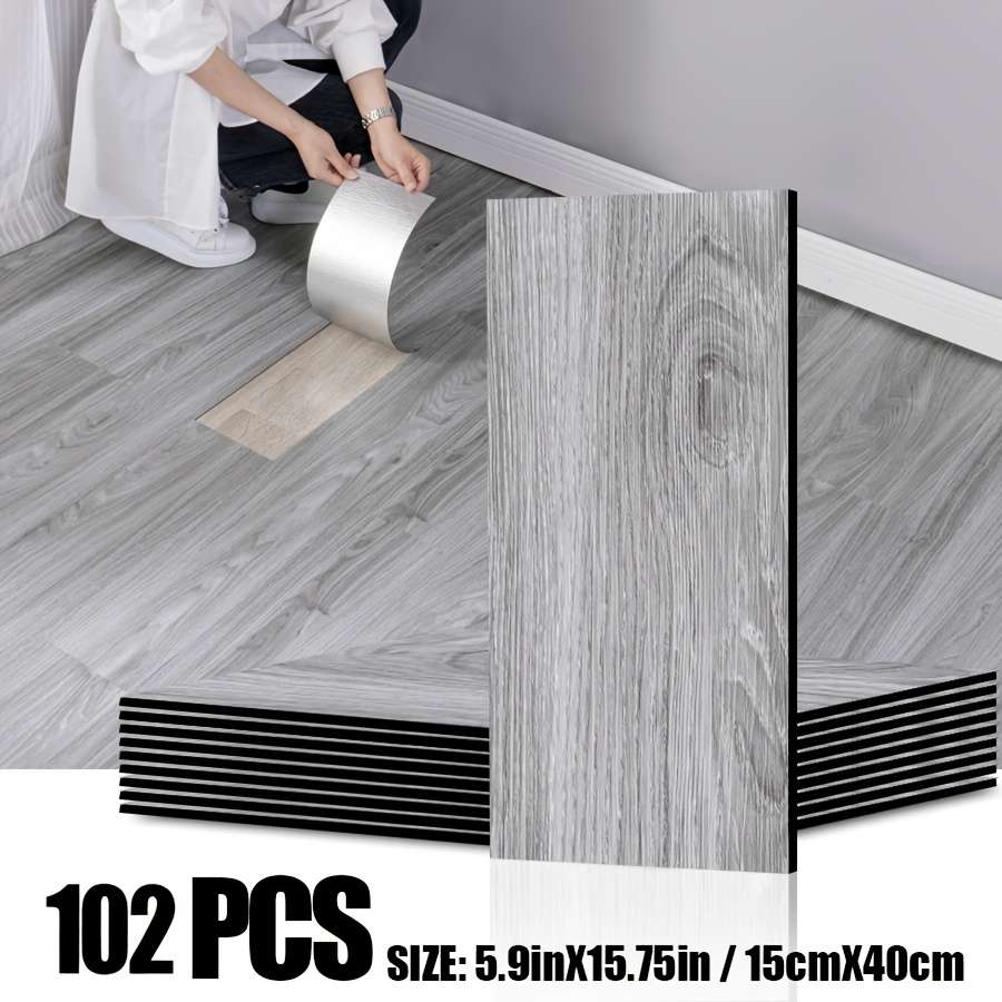 Self Adhesive Floor Stickers Wood Grain 5S