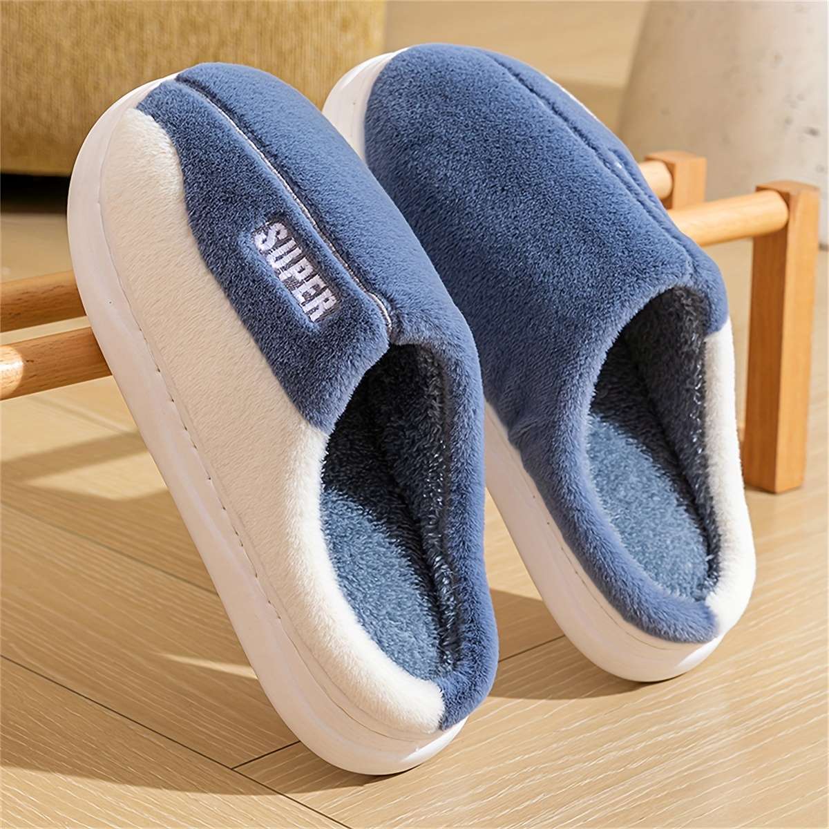 Cotton Slippers Color Bean Paste Sizeuk 6.5-7