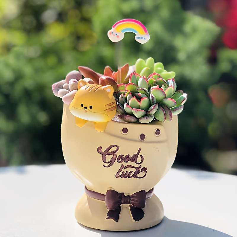 Flowerpot Color T4A Butterfly Flower Pot Rabbit