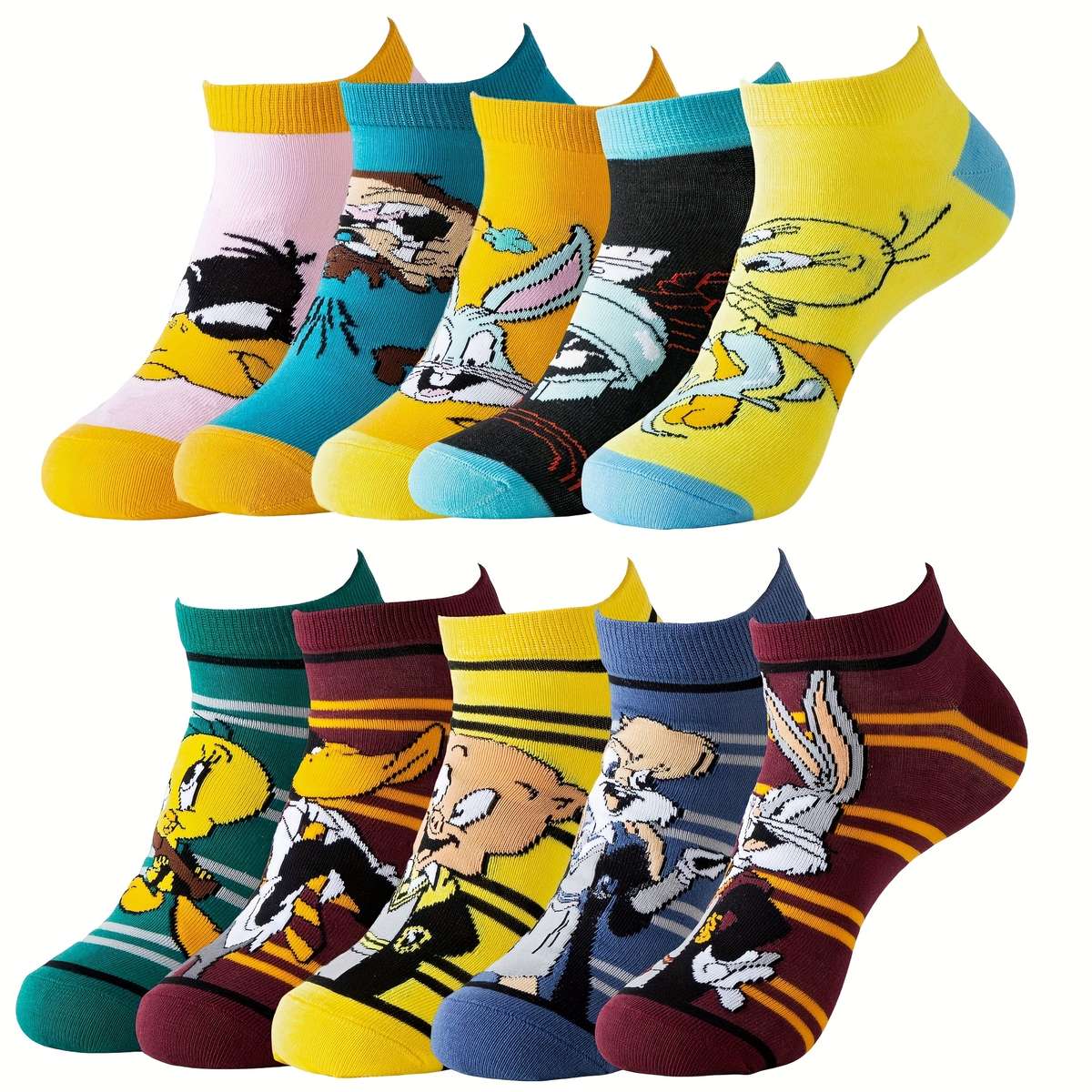 5 Pairs Random Color One Size High Elastic Socks