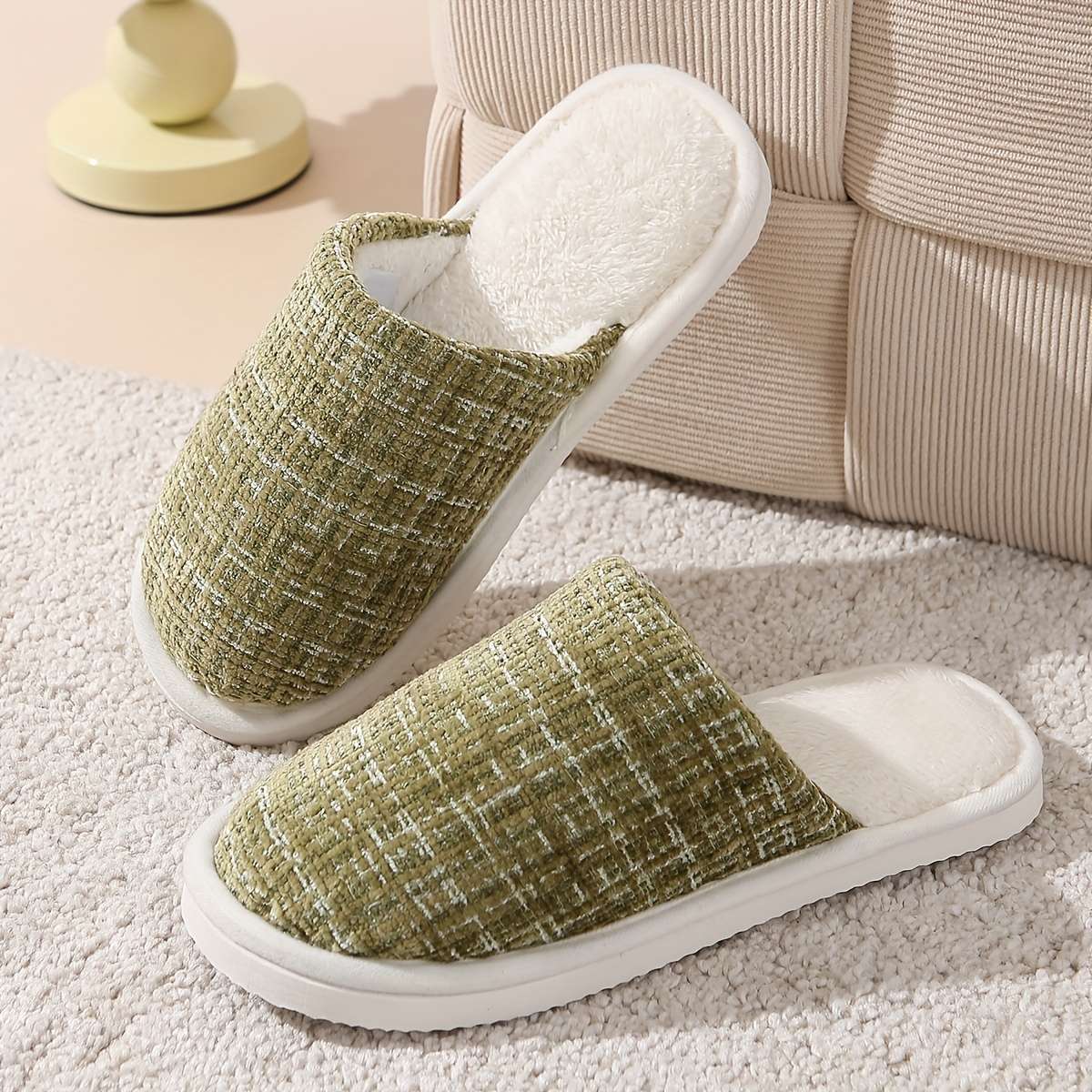 Cotton Slippers Color Light Gold Sizeuk 4.5-5