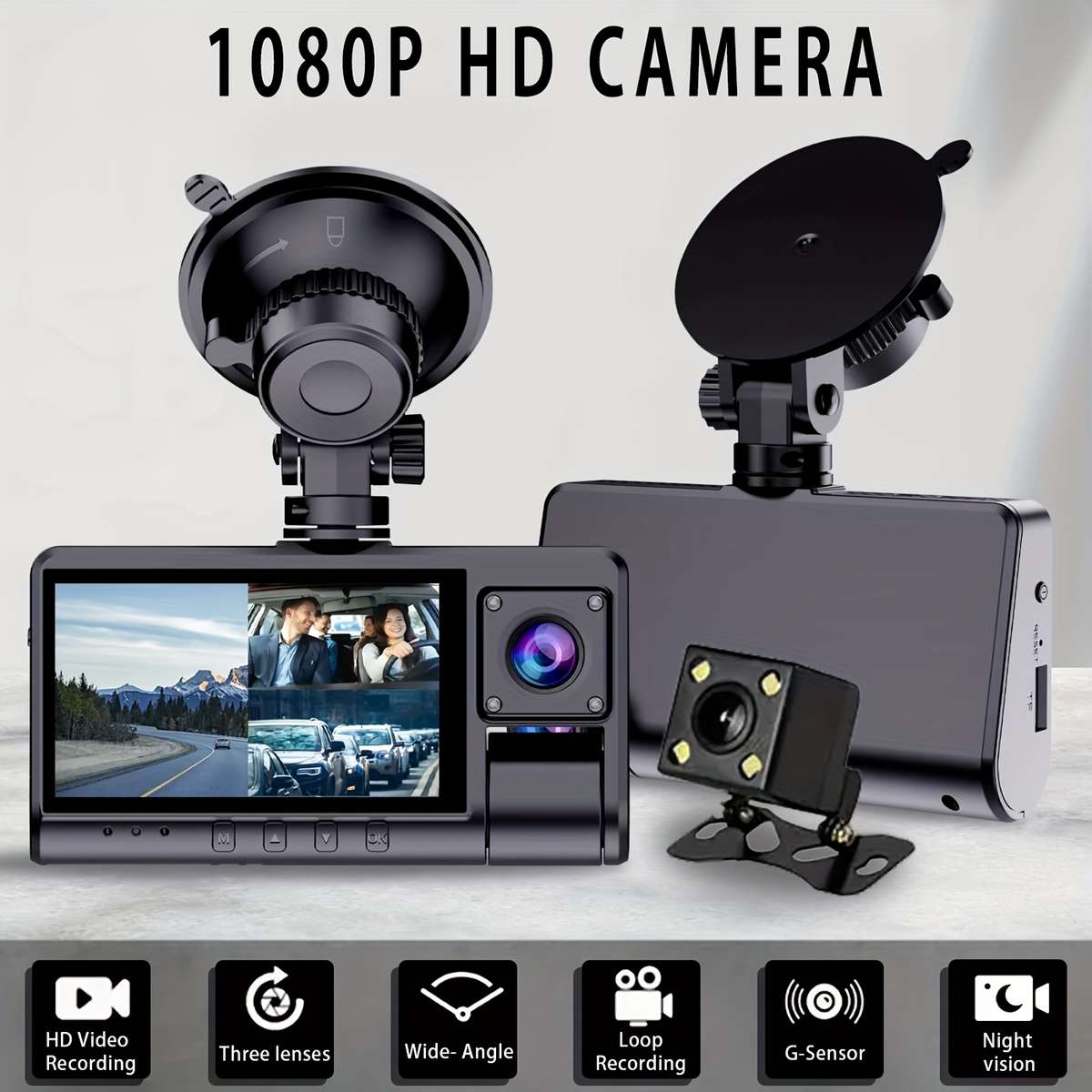 Dashcam Items 3 Channel 32Gb Card