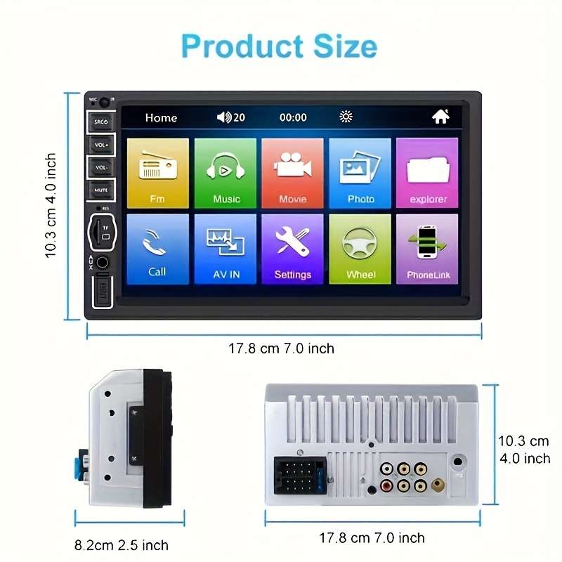 Car Audio  Entertainment System Model 7Inmp5  Add Camera Kit