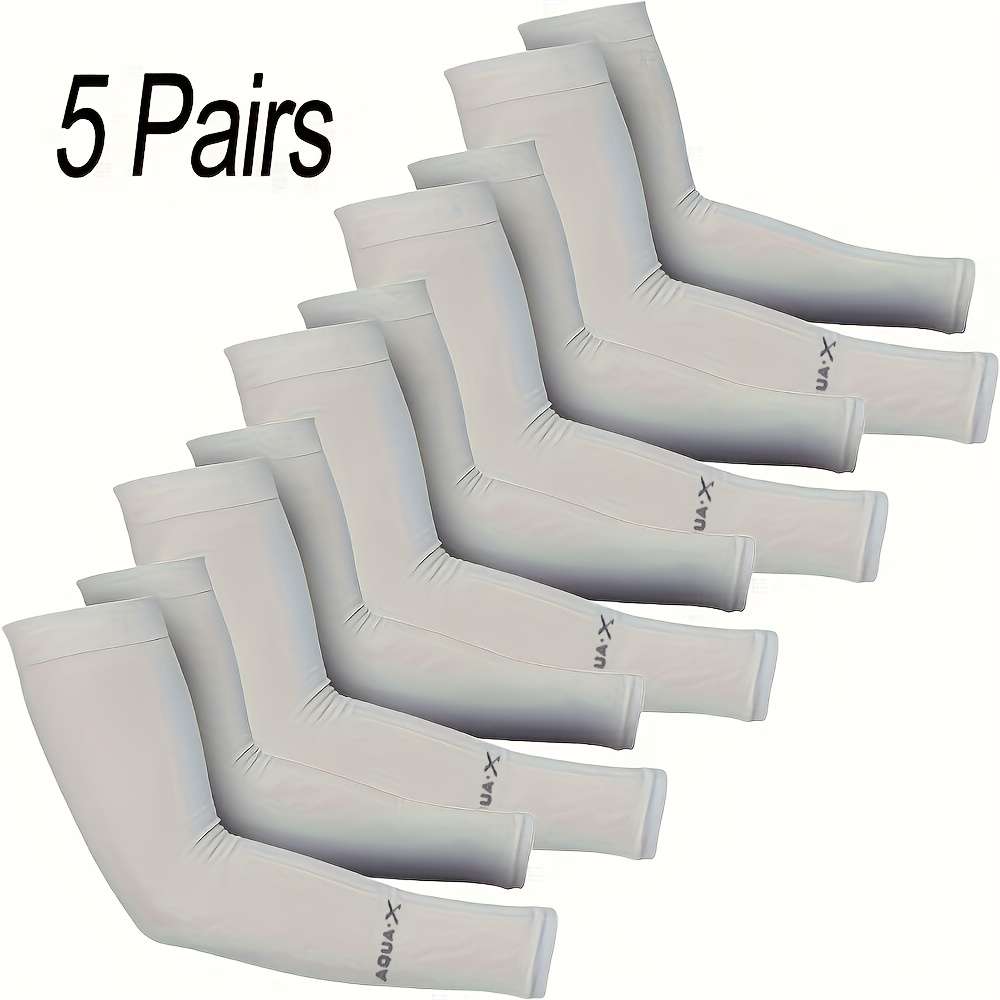 Sunscreen Sleeves Color 5 Pairs Of White