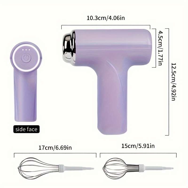 Portable Electric Egg Yolk Whisk With Whisk Attachments