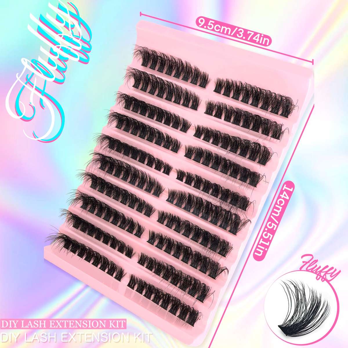 200pcs Natural Fluffy Lash Extensions Color Flasey A01 15mm
