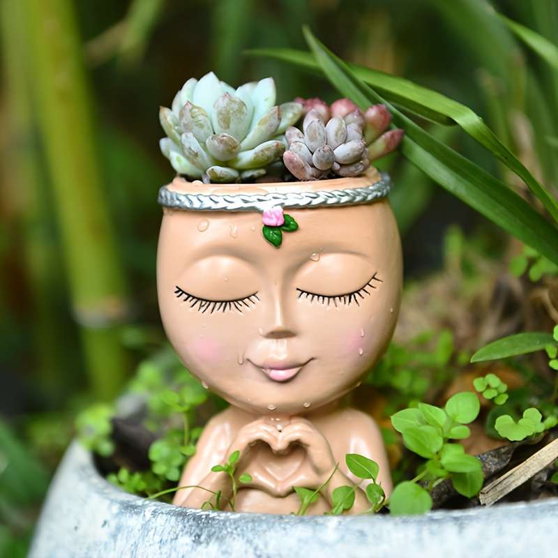Flowerpot Style 2Pcswhitebeige