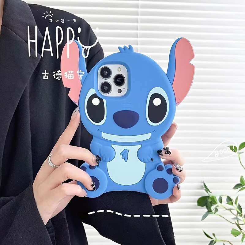 1Pc Blue For iPhone 11 Three Dimensional Phone Case