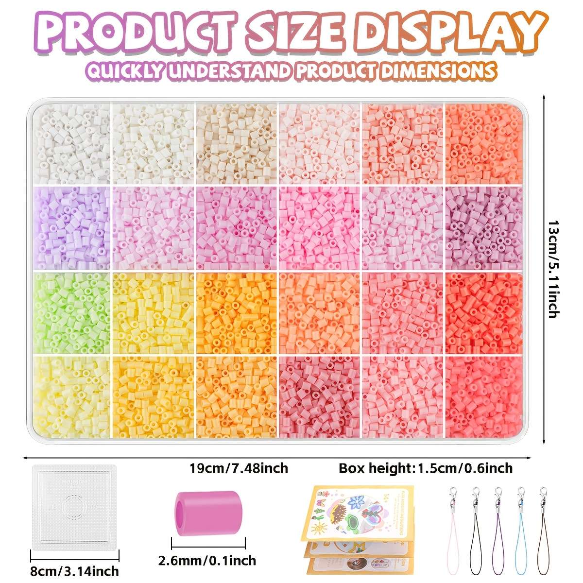 Perler Bead Set 24 Colors  L