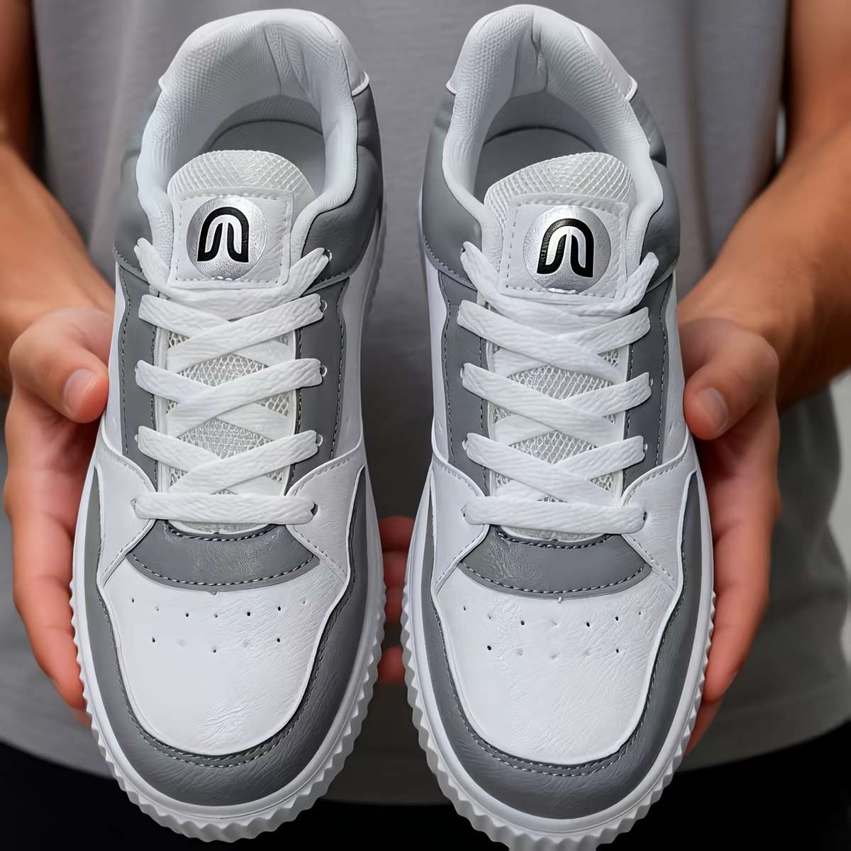 Sneakers Color White And Grey Sizeuk 7.5