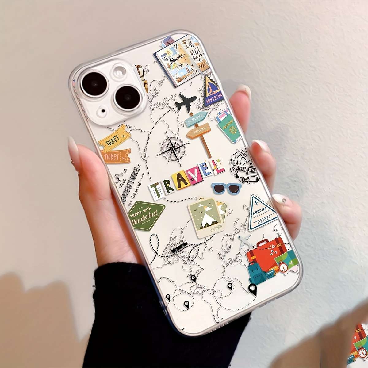 1Pc Transparent For iPhone 15 Plus Phone Case Phone Cover