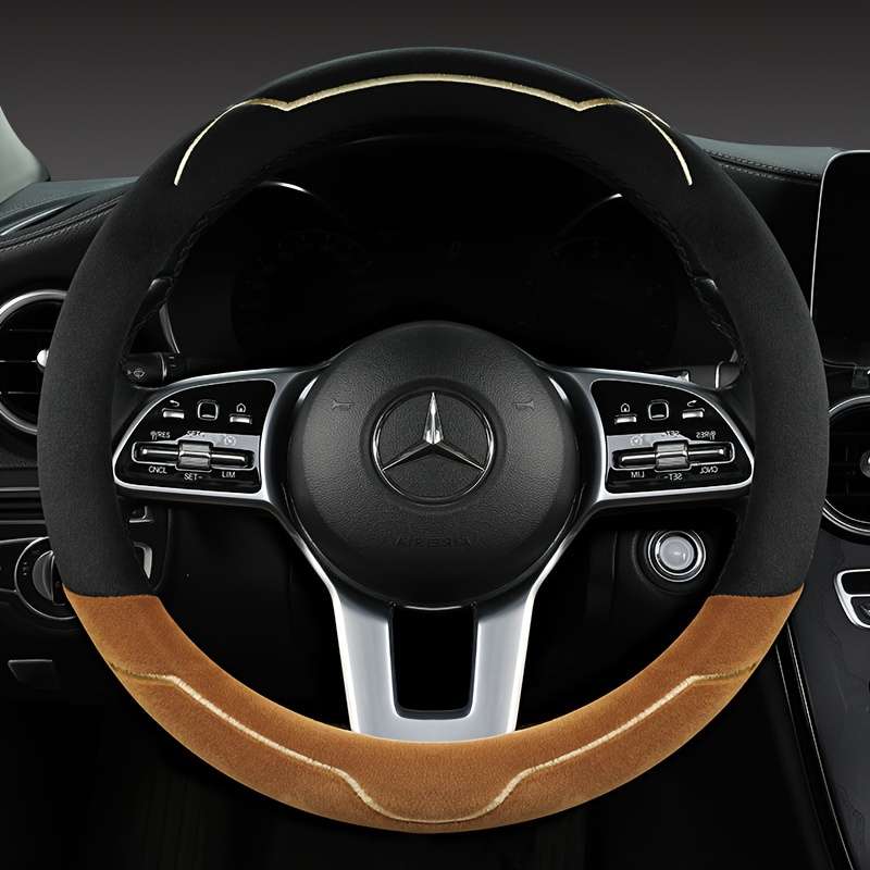 Car Steering Wheel Cover Black Pink