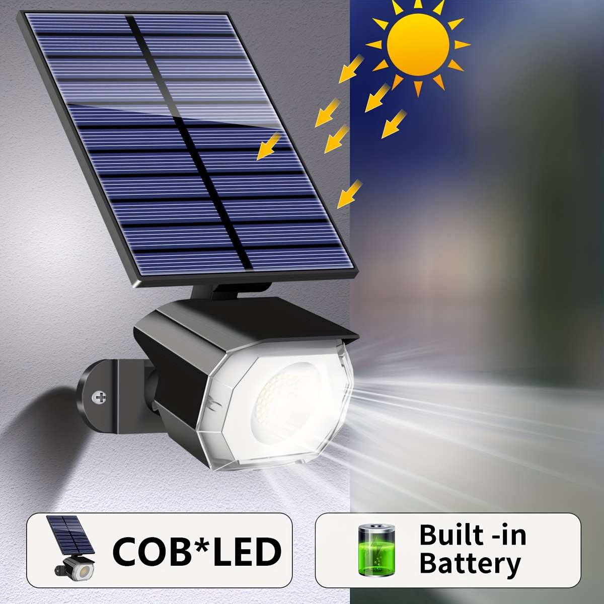 Solar Emergency Lights Color Cold White Quantity2Pcs