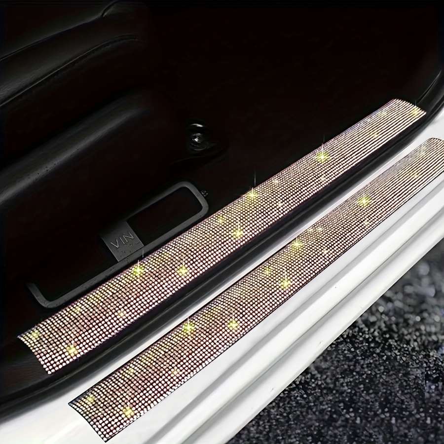 2Pcs Scratch With Protective Threshold Decorative Crystal Resistant Trim