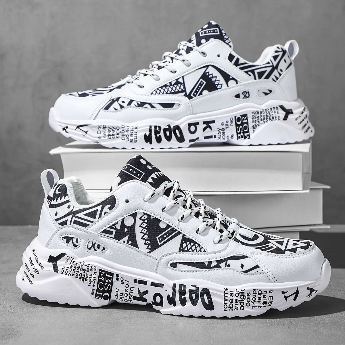 Sneakers Color White And Black Sizeuk 7
