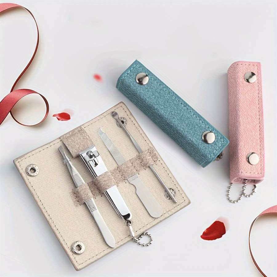 4pcs Carbon Steel Stainless Steel Beauty Tool Kit Hypoallergenic No Electricity or Battery Ne