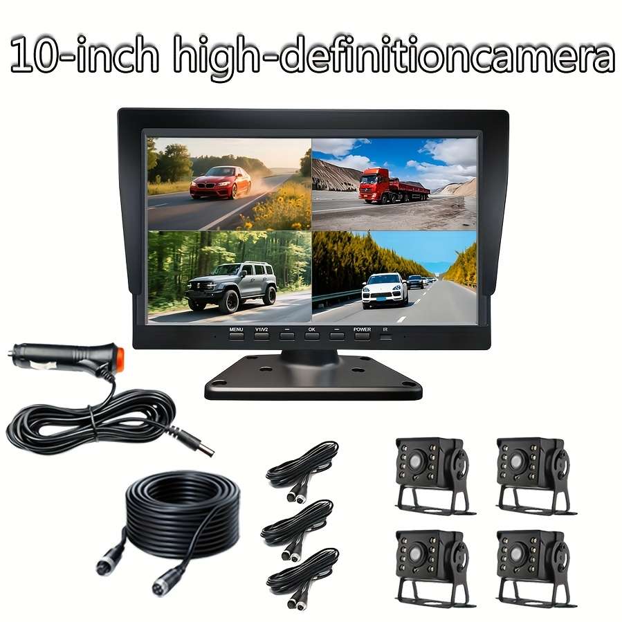 Dashcam Model 10.1 Inch U Shaped Display   8 Light Camera*4   15M Cable   5M Cable*3