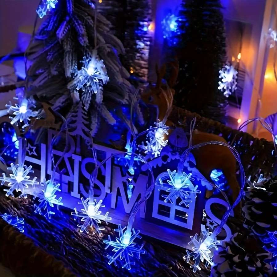 Christmas Lights Blue And White Size 3 Meters 9.84Ft 20 Lights