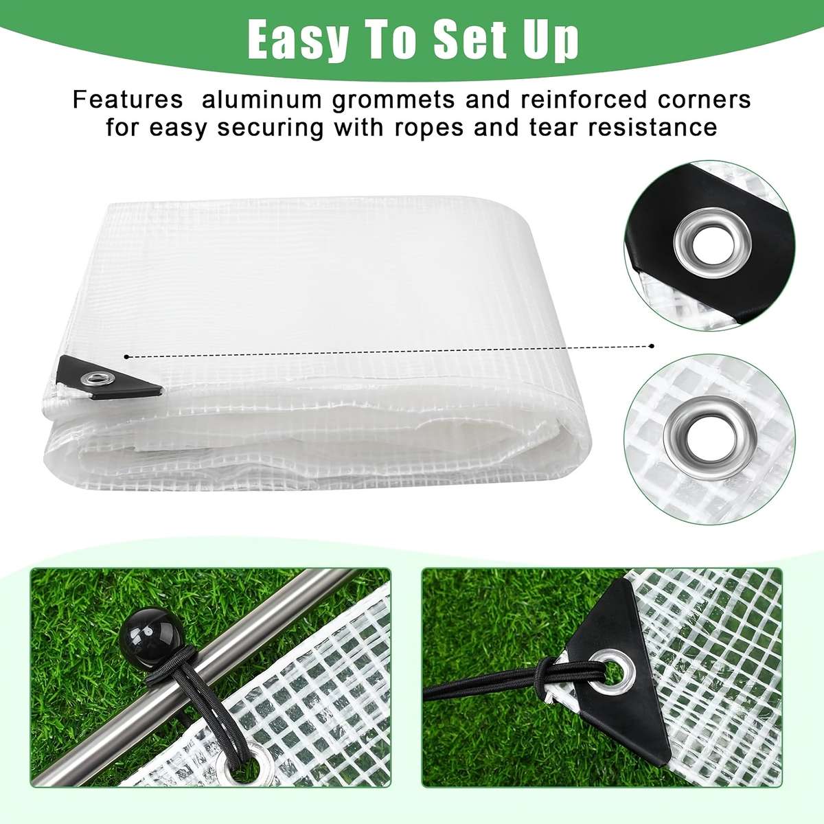 Transparent Rainproof Fabric Size 2.95M*3.95M