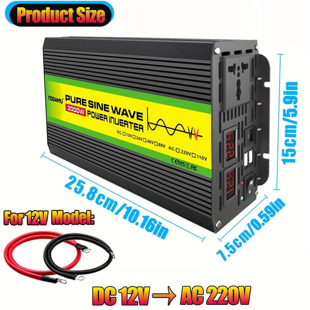 Inverter Capacity 3000W International Plugs