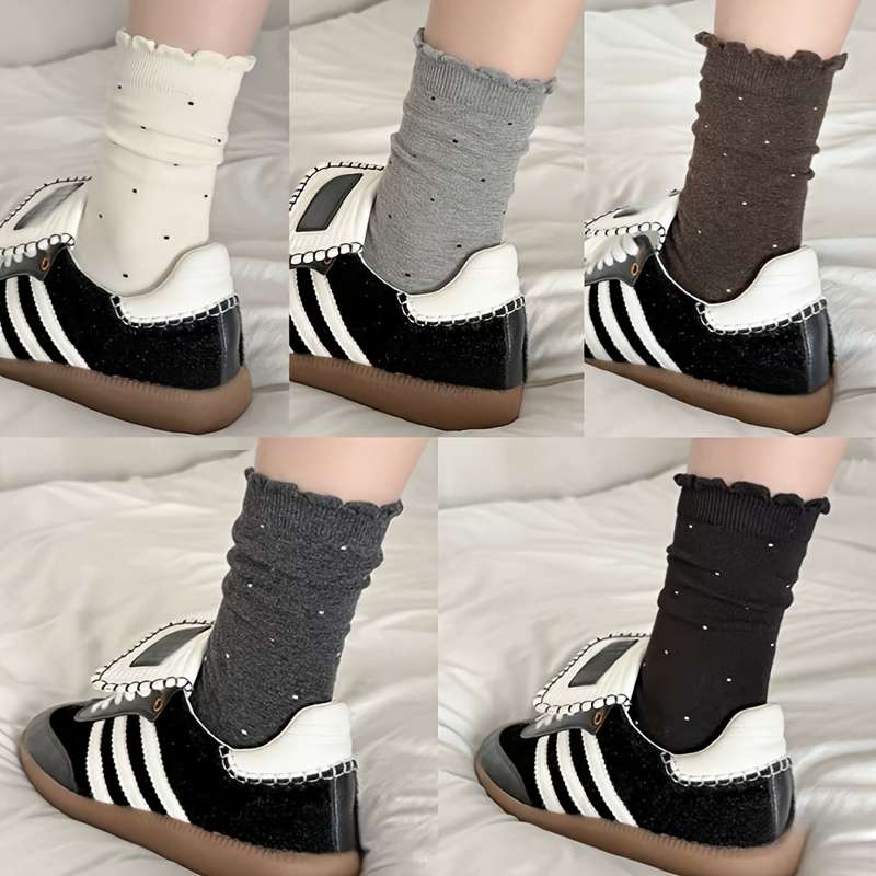 Women S Socks Color Mixed Color 5 Pairs Size Onesize