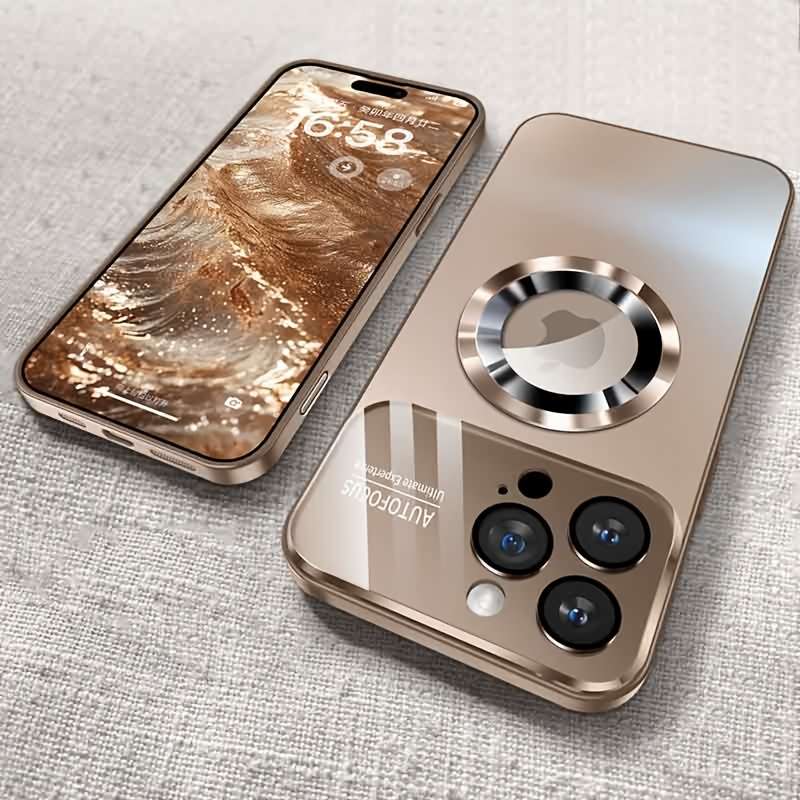 Phone Case Golden Compatible Model Iphone 16 Pro Max