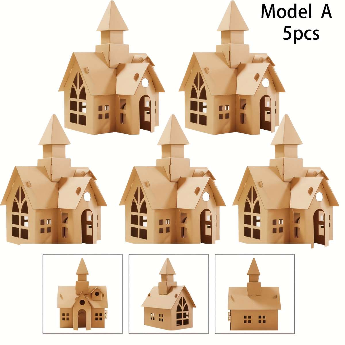 Building Toy Architectural Model Toy Set Color Style A Garden Castle Quantity 5Pcs