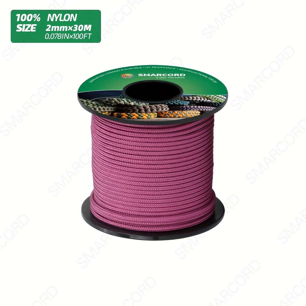 2mm Type I Nylon Rope 1 Core 100ft Diy Projects Bracelet All Purpose Rope Tent