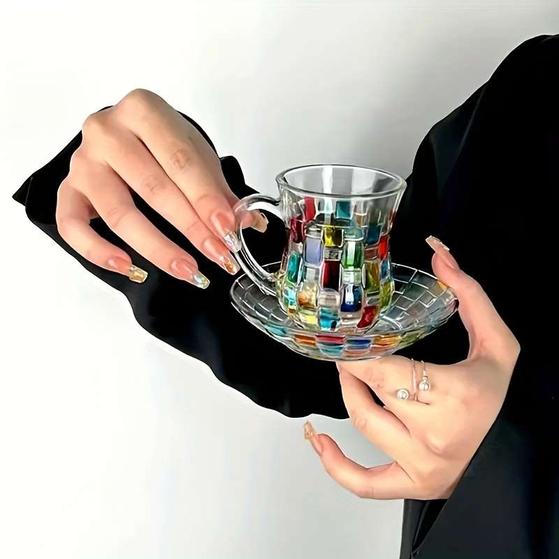 Water Cup Style Waist Length Coffee Cup And Saucer Set
