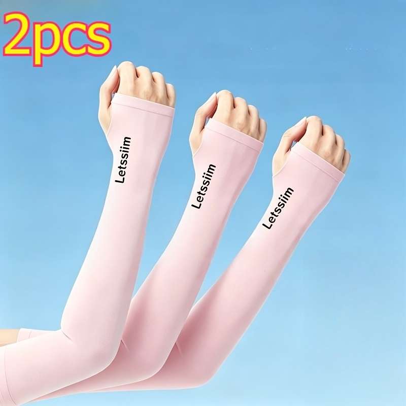 Sunscreen Sleeves Color 2Pcs Black Size One Size