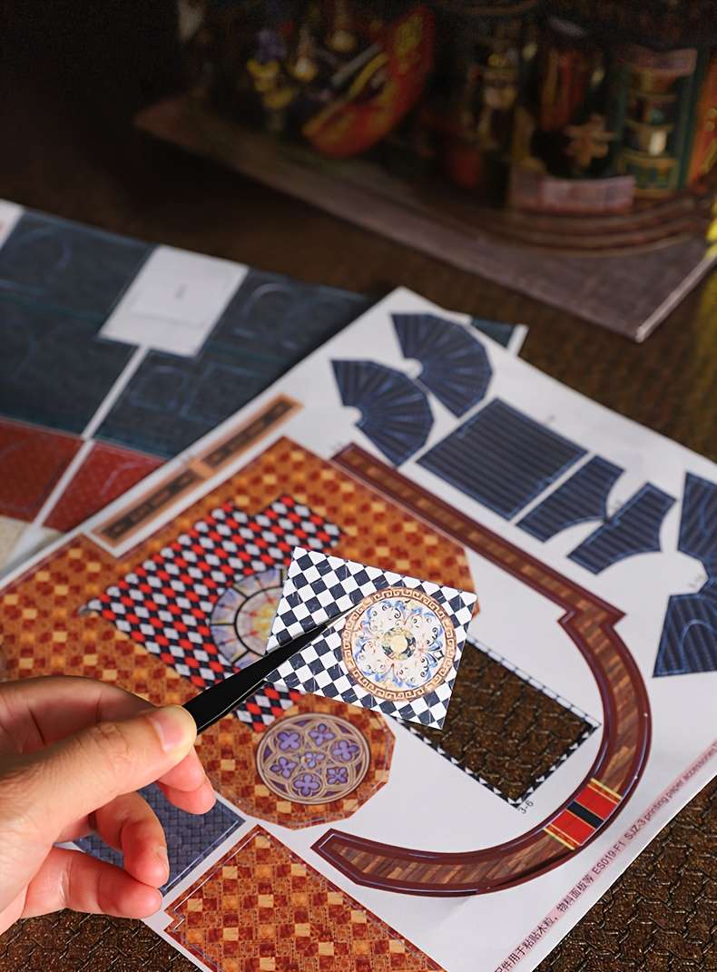 Building Toy Architectural Model Toy Set Style Trajectory Castle  With Dust Cover