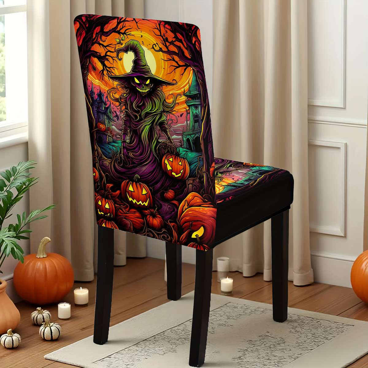Halloween tablecloth decoration Quantity 6pcs 6pcs Chair Covers