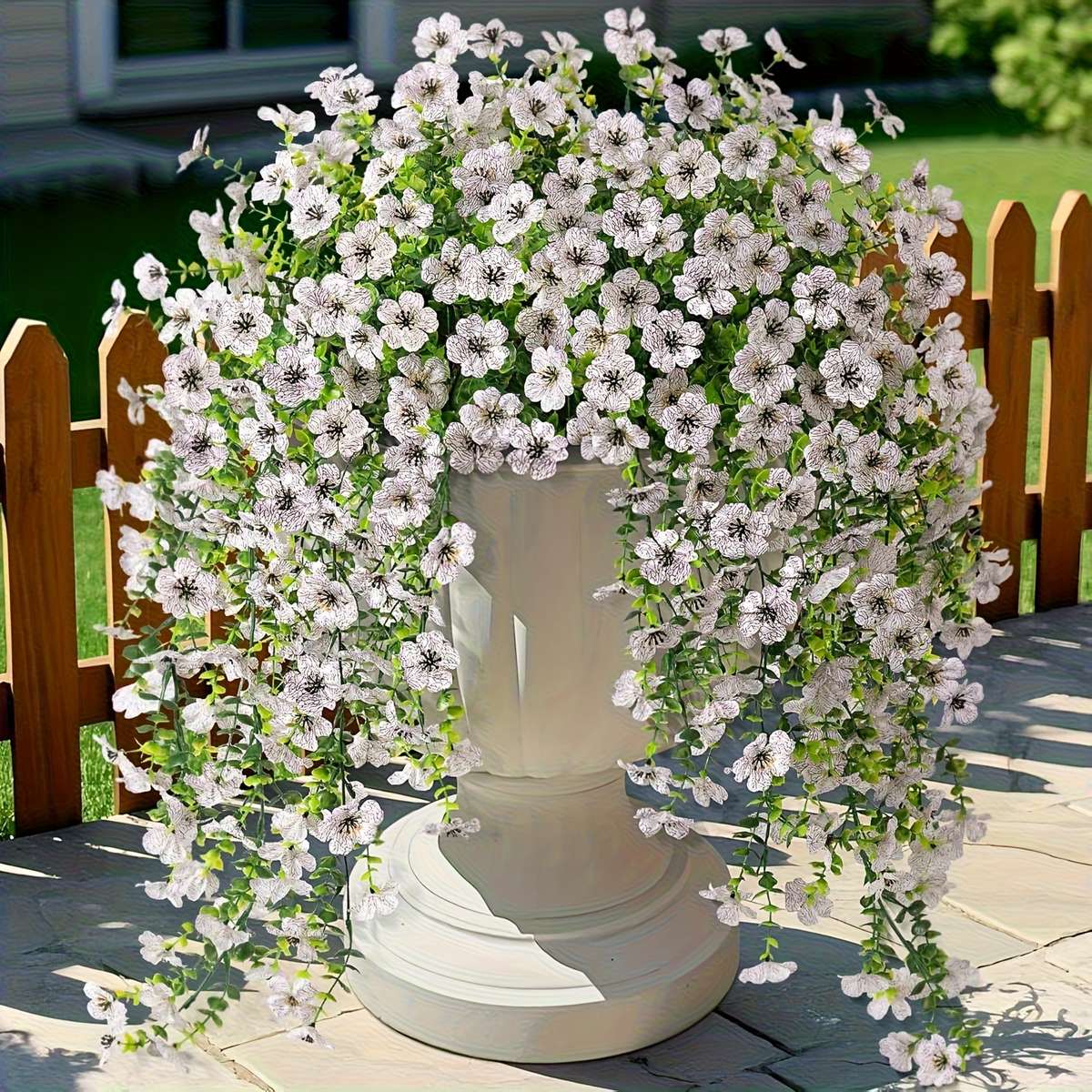 Simulated Flower Color White Quantity2Pcs